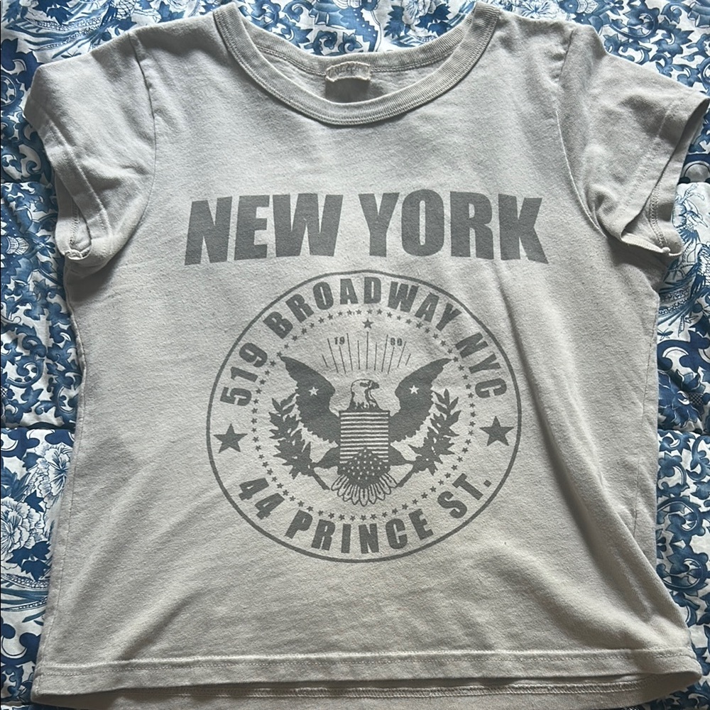 Brandy Melville Gray New York Tee